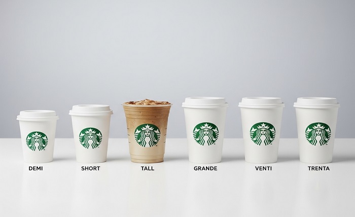 starbucks sizes in order